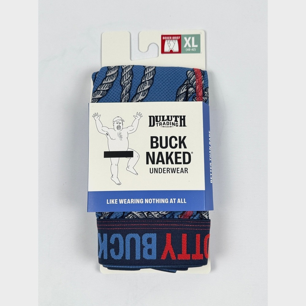 Duluth Trading Co Men's Knotty Buck Naked Boxer Briefs Size XL